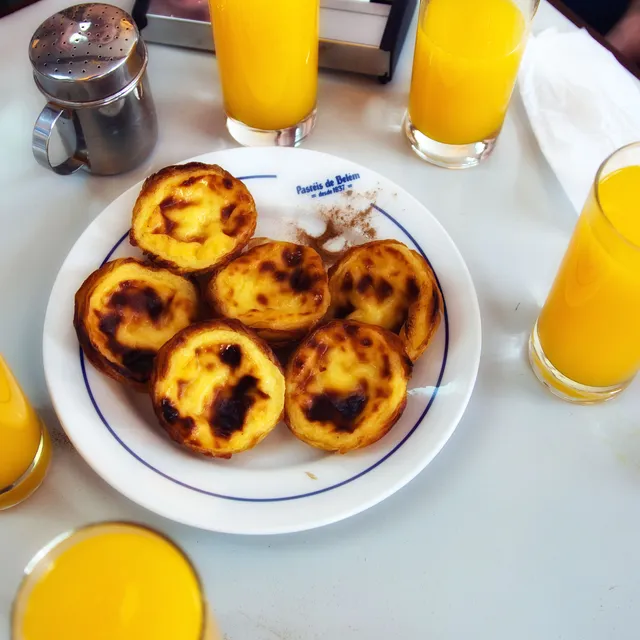 Pastéis de Belém on a table